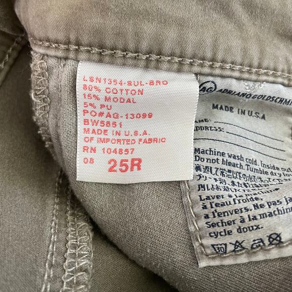 AG Adriano Goldschmied The Edie Mid Rise Skinny Straight Pant Size 25R EUC Modal - Picture 6 of 8